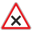 Дорожный знак 1.6 «Пересечение равнозначных дорог» (металл 0,8 мм, II типоразмер: сторона 900 мм, С/О пленка: тип Б высокоинтенсив.)